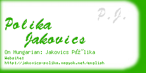 polika jakovics business card